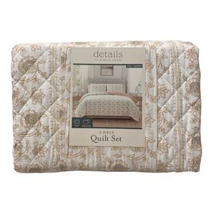 details by Becki Owens 3-Piece Printed Gauze Quilt Set - Erin Blush